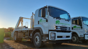 Jumbo Bins Trucks In The yard