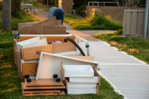 Brisbane family hiring a skip bin for their end of year clean up